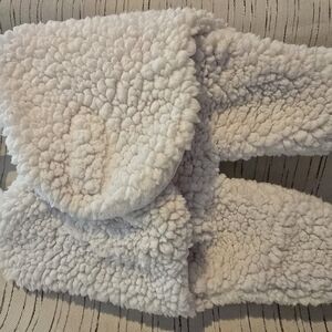 Cozy White Sherpa Scarf